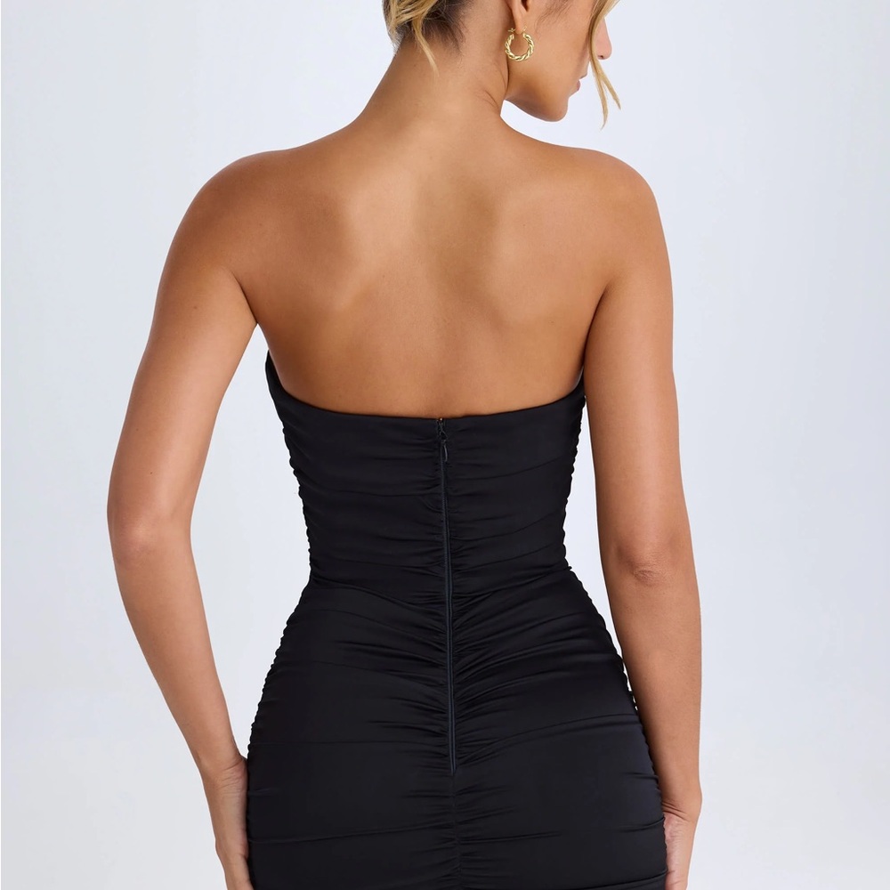 Zara Chic Black Strapless Mini Dress - Picture 4 of 15
